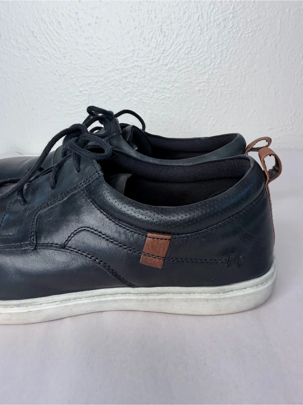 Ped Lite black leather lace up comfort shoe